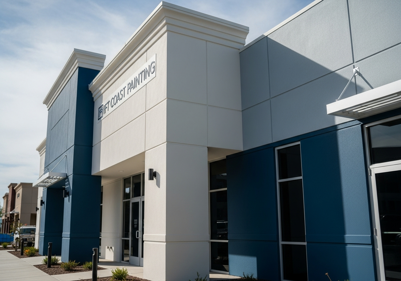 Exterior of a commercial building painted by Left Coast Painting